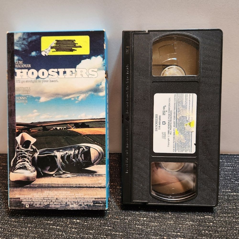 🖤 Hoosiers (VHS, 1988) Gene Hackman Dennis Hopper